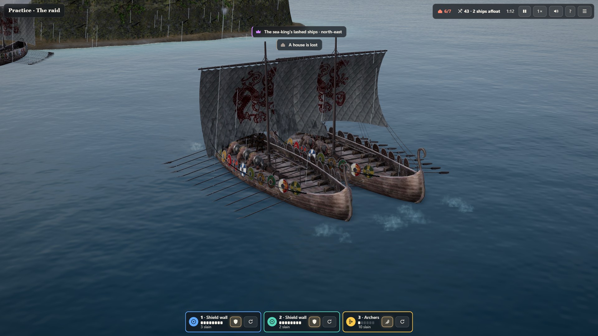 The sea-king's two lashed longships